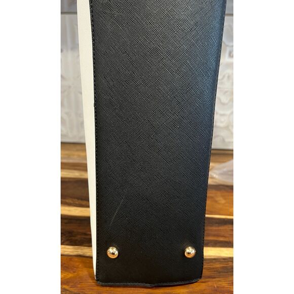 Trina Turk Colorblock Satchel or Crossbody Bag Purse (black/white) NWT - Picture 10 of 11